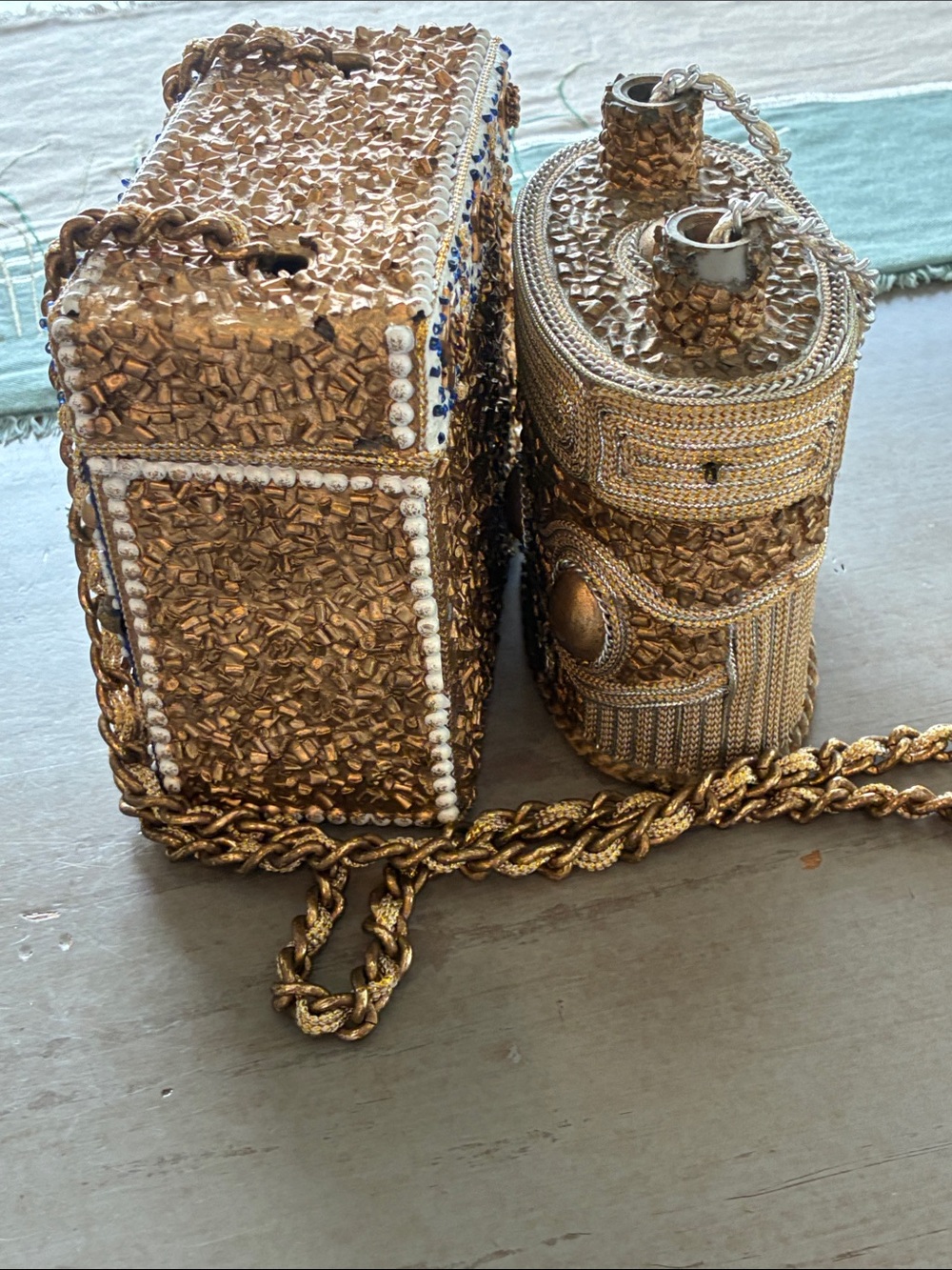 Mary Frances Gold and Navy Embellished Mini Crossbody Set - Picture 11 of 16